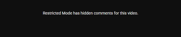 Youtube comment disabled